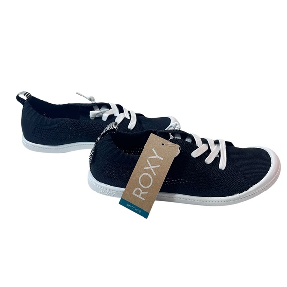 Roxy Bayshore Knit Slip On Shoes Sneakers Womens New Black - Picture 4 of 7